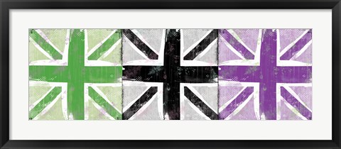 Framed Union Jack Three Square II Print