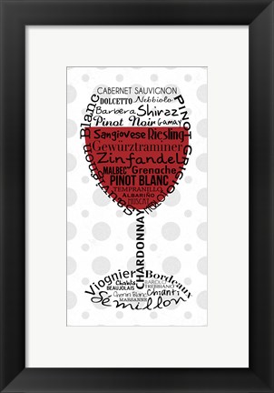 Framed Red Wine 1 Print