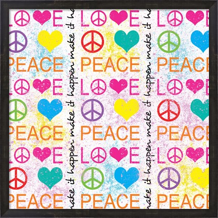 Framed Peace Love 1 Print