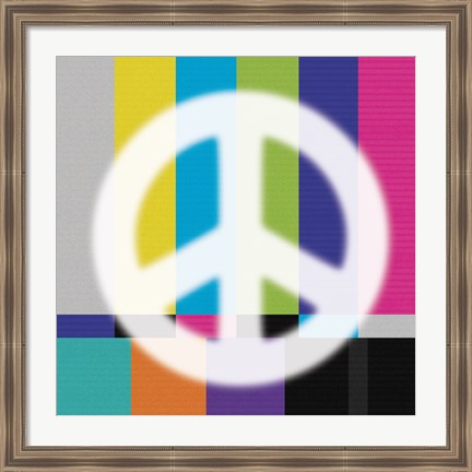 Framed White Peace Print