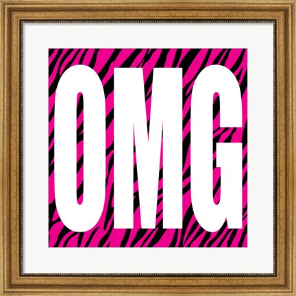 Framed OMG Zebra Print