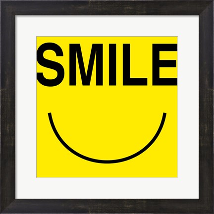 Framed Smile - Yellow Print