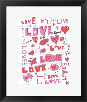 Framed Love Notes Print