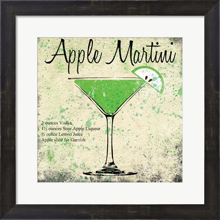 Framed Apple Martini Print