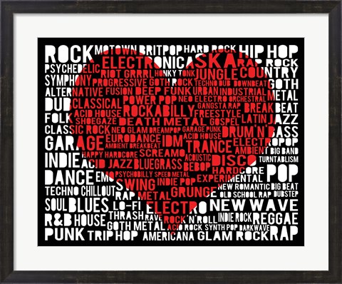 Framed Music - New Wave 1 Print