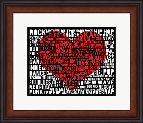 Framed Music - New Wave 1 Print