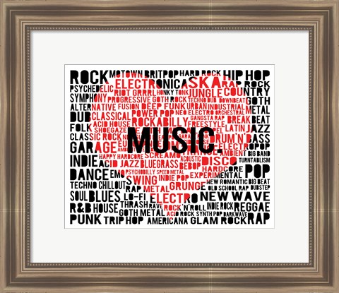 Framed Music - New Wave 2 Print