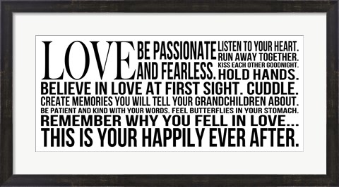 Framed Be Passionate 1 Print