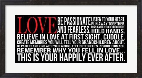 Framed Be Passionate 2 Print