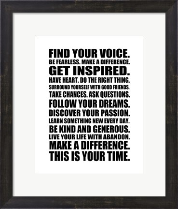 Framed Find Your Voice 1 Print