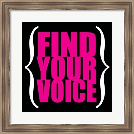 Framed Find Your Voice 5 Print