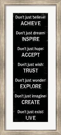 Framed Achieve Inspire Accept 1 Print