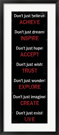 Framed Achieve Inspire Accept 2 Print