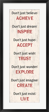 Framed Achieve Inspire Accept 3 Print