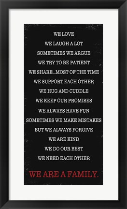 Framed We are a Family 2 Print