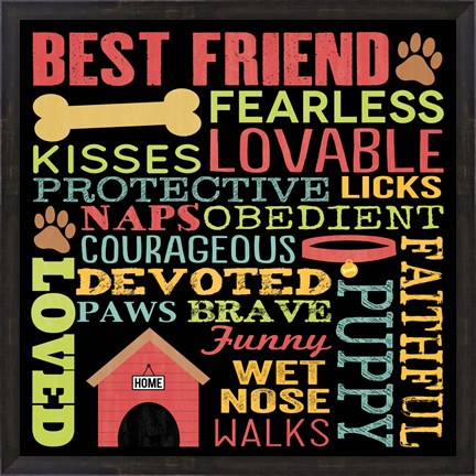 Framed Best Friend Print