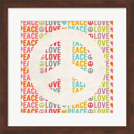 Framed Peace Love 2 Print