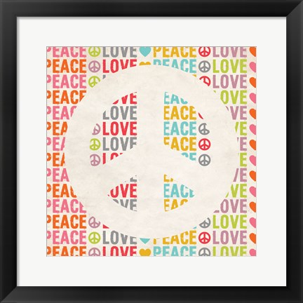 Framed Peace Love 2 Print