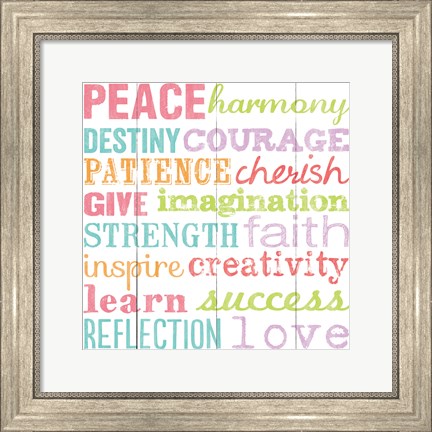 Framed Peace Harmony Destiny Print