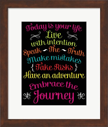 Framed Embrace the Journey Print