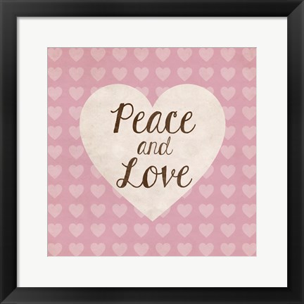 Framed Peace and Love Print