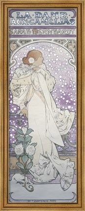 Framed La Dame aux Camelias Print