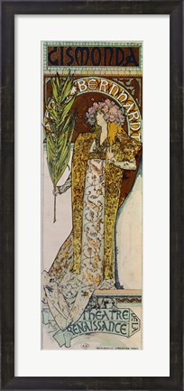 Framed Gismonda, Paris 1894 Print