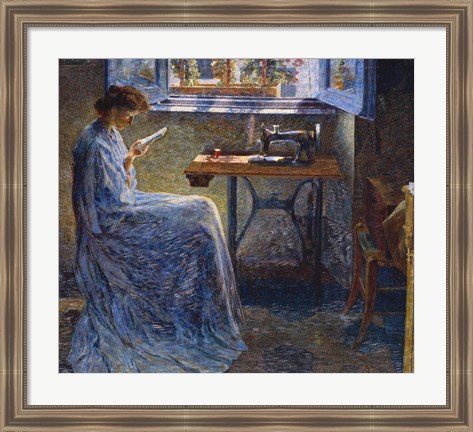 Framed Seamstress&#39;s Novel Print