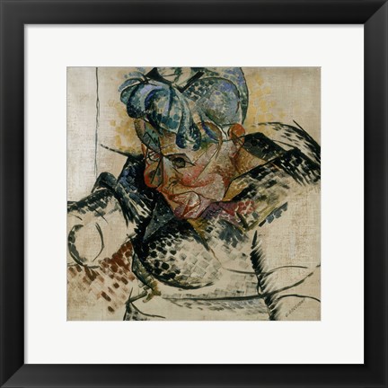 Framed Study of the Head, Portrait of the Artist&#39;s Mother 1912 Print