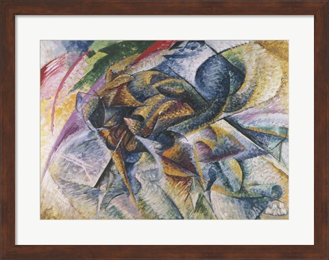 Framed Dynamism of a Cyclist Print