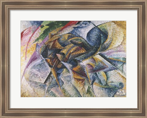 Framed Dynamism of a Cyclist Print