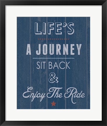 Framed Enjoy The Ride Print