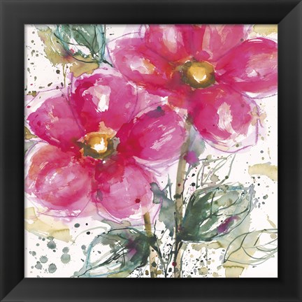 Framed Pink Flower II Print