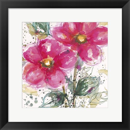 Framed Pink Flower II Print