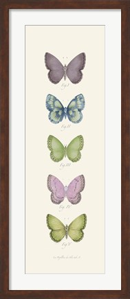 Framed Jardin des Papillons I Print