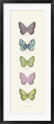 Framed Jardin des Papillons I Print