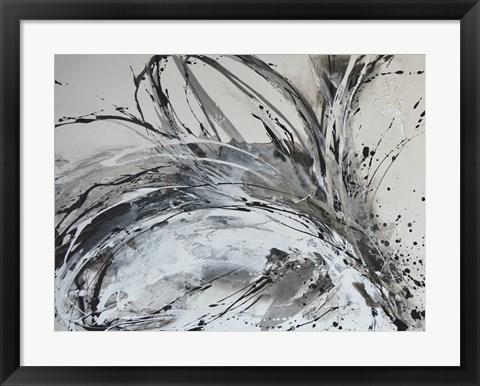 Framed Monochrome Flora II Print