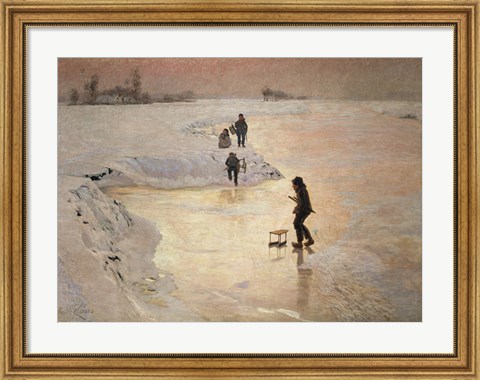 Framed Skaters, 1891 Print