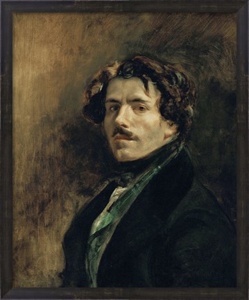 Framed Delacroix, Self-Portrait Print