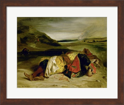 Framed Death of Hassan, 1825 Print