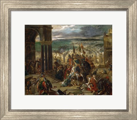 Framed Constantinople Taken by the Crusaders, 1204 Print