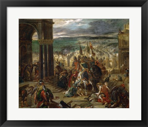 Framed Constantinople Taken by the Crusaders, 1204 Print