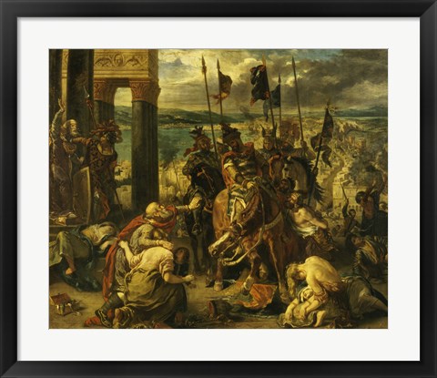 Framed Taking of Constantinople by the Crusaders, April 12th, 1204 Print