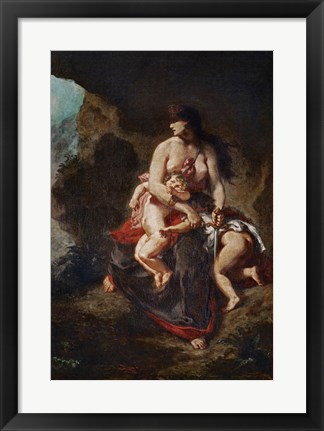 Framed Wrathful Medea, 1862 Print