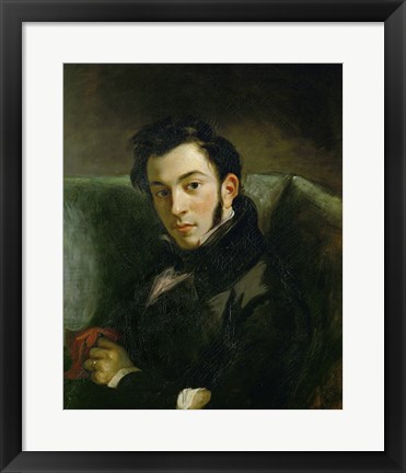 Framed Portrait of Frederic Villot Print