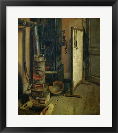 Framed Corner of a Painter&#39;s Study, the Stove Print