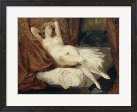 Framed Woman with White Arms Print