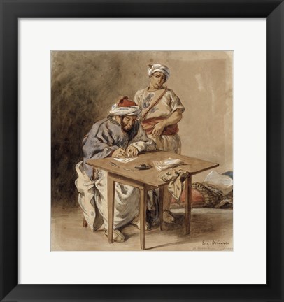 Framed Moroccan Public Scribe Print