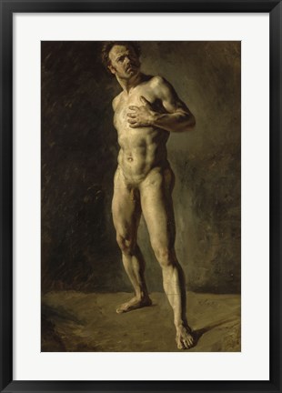 Framed Study of a Male Nude Print