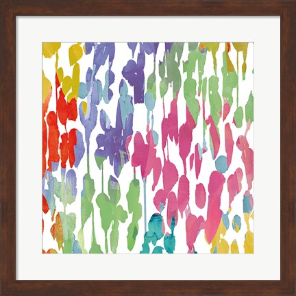 Framed Splashes of Color II Print